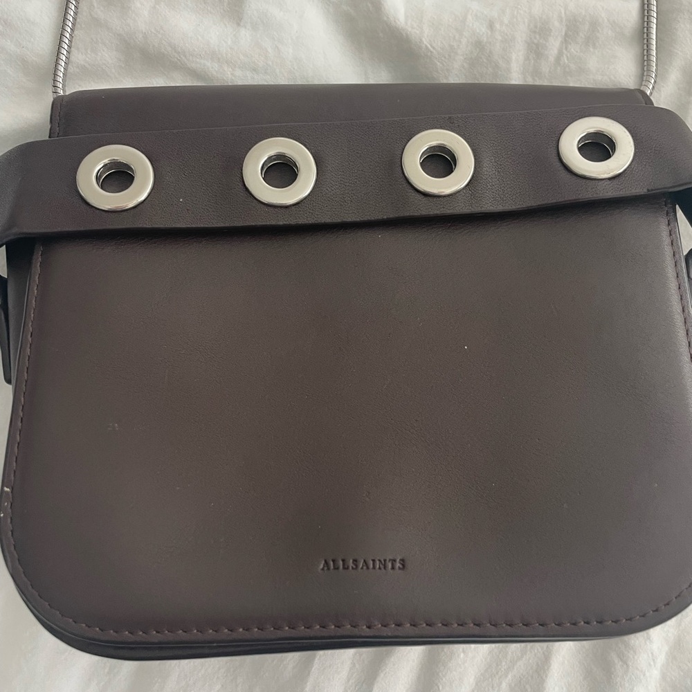 All Saints leather cross body mini bag